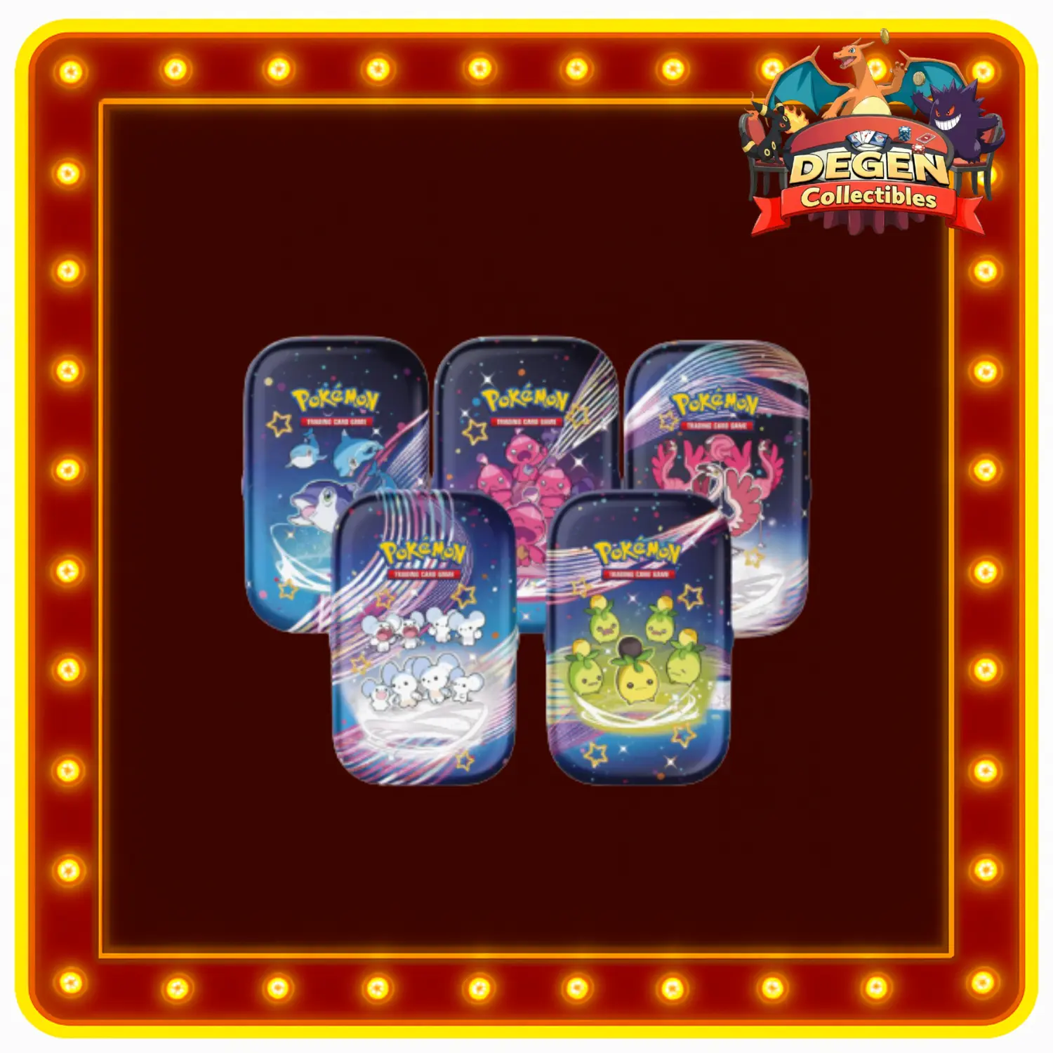 Pokemon TCG [ENG] Scarlet & Violet Paldean Fates mini tins Collectible Trading Cards Collectible Trading Cards