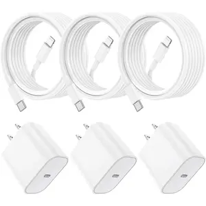 Charger Fast Charging 10 FT, 3-Pack 20W PD USB C Charger Block with iPhone 14 13 Charging Cable 10 Foot, Compatible with iPhone 14 Pro/13Pro Max/12/11Pro/Mini - White Type C Lightning