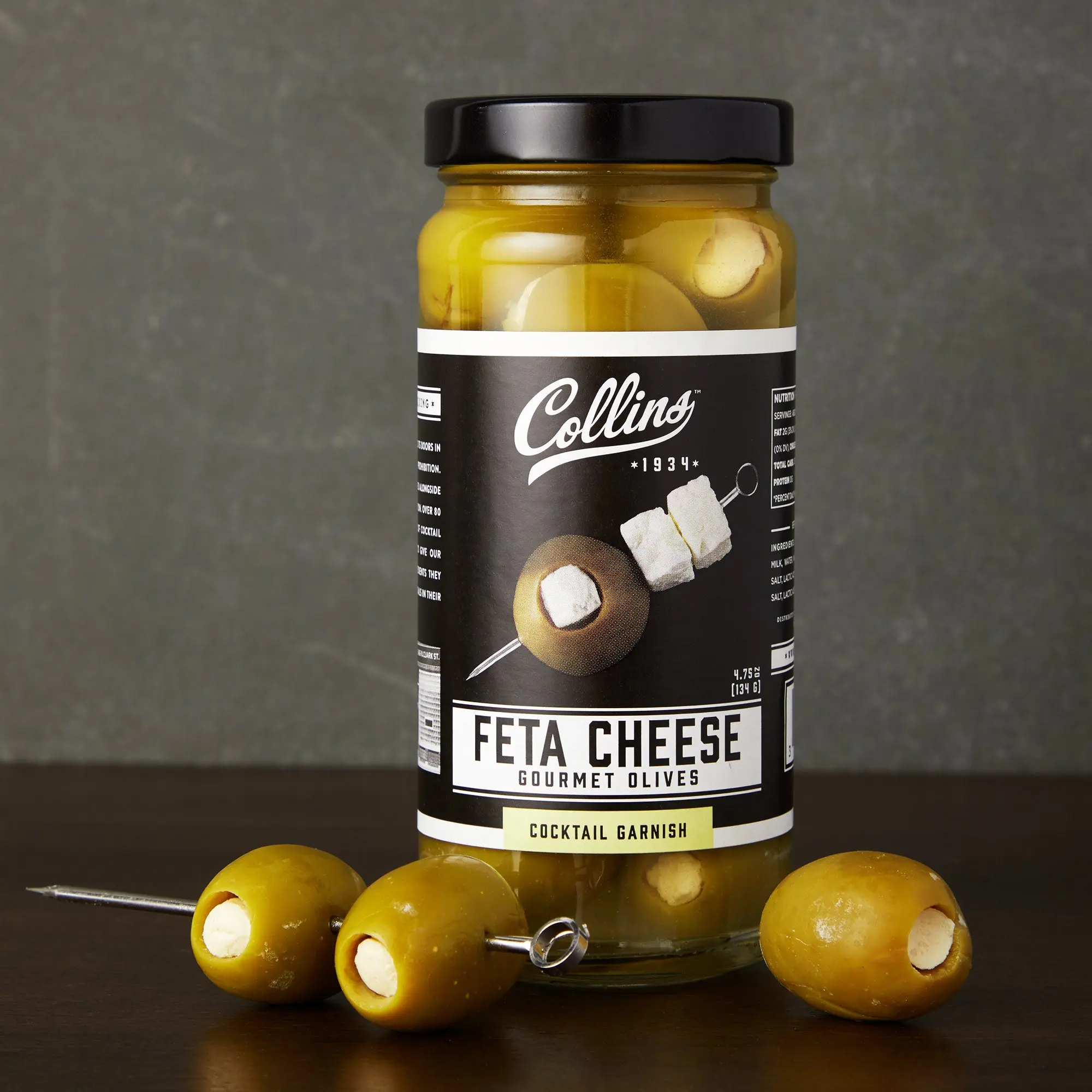 Gourmet Feta Stuffed Olives 5 oz - Rich, Briny & Creamy Flavor, Perfect for Martinis, Garnish or Snacking, Gift for Cocktail Lovers