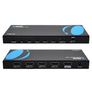 OREI UltraHD 4K @ 60 Hz 1x4 HDMI Splitter 1 in 4 Out (4 Port) HDMI 2.0, HDCP 2.2, 18 Gbps, HDR, 4K HDMI Splitter YUV 4:4:4 (UHDS-104)