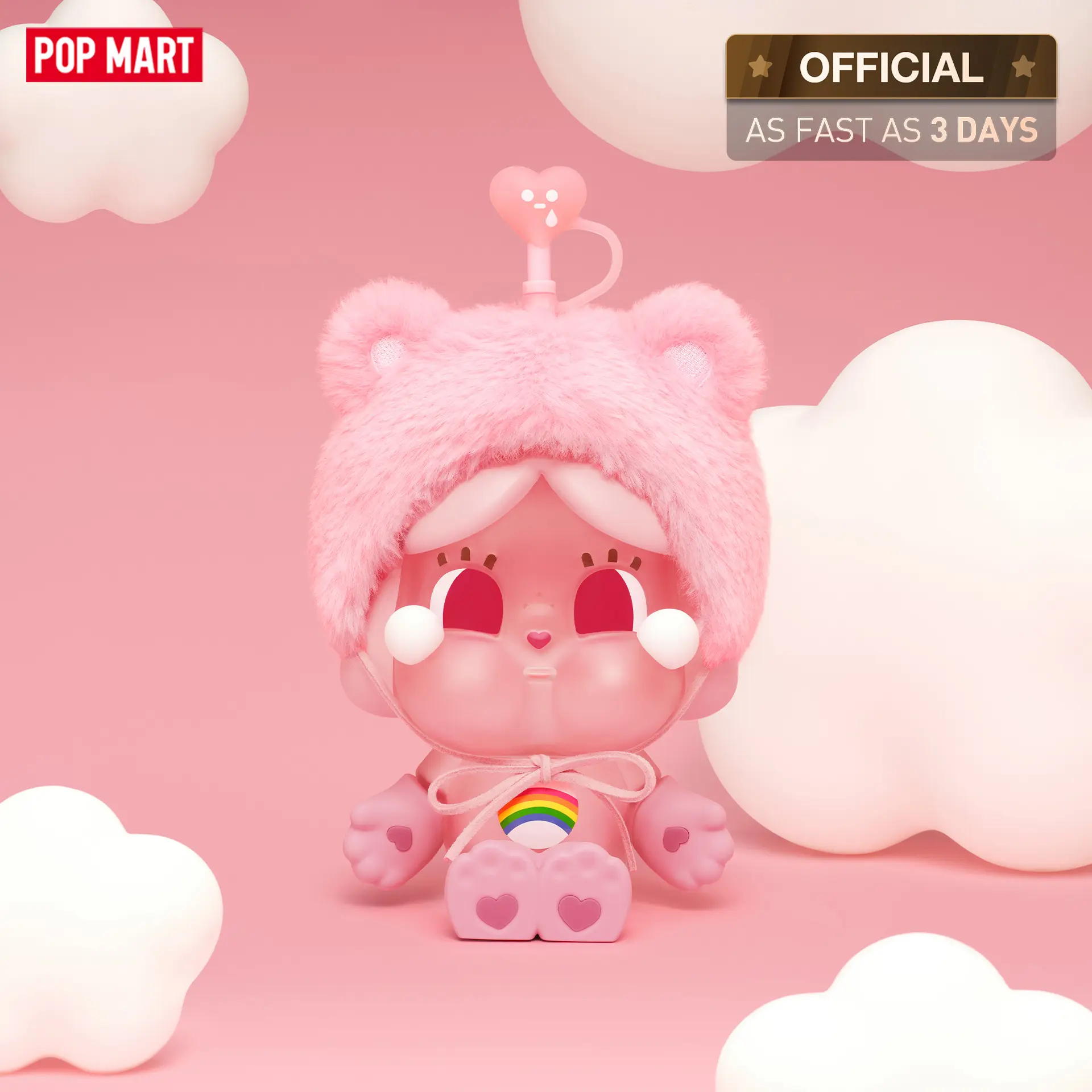 【NEW】POP MARTCRYBABY × Care Bears Series-Glass Straw Cup [ship by Sep.14th]