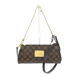 Pre-owned Louis Vuitton Canvas Clutches & Wristlets Damier Ebene Pochette Eva BF0077