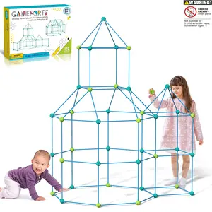 Children's DIY building Castle Beading Tent Toy Stem Large Building Blocks Game House Indoor And Outdoor Toys For Kids Gift