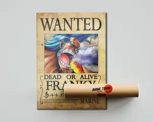 One Piece Franky Wanted Poster Poster