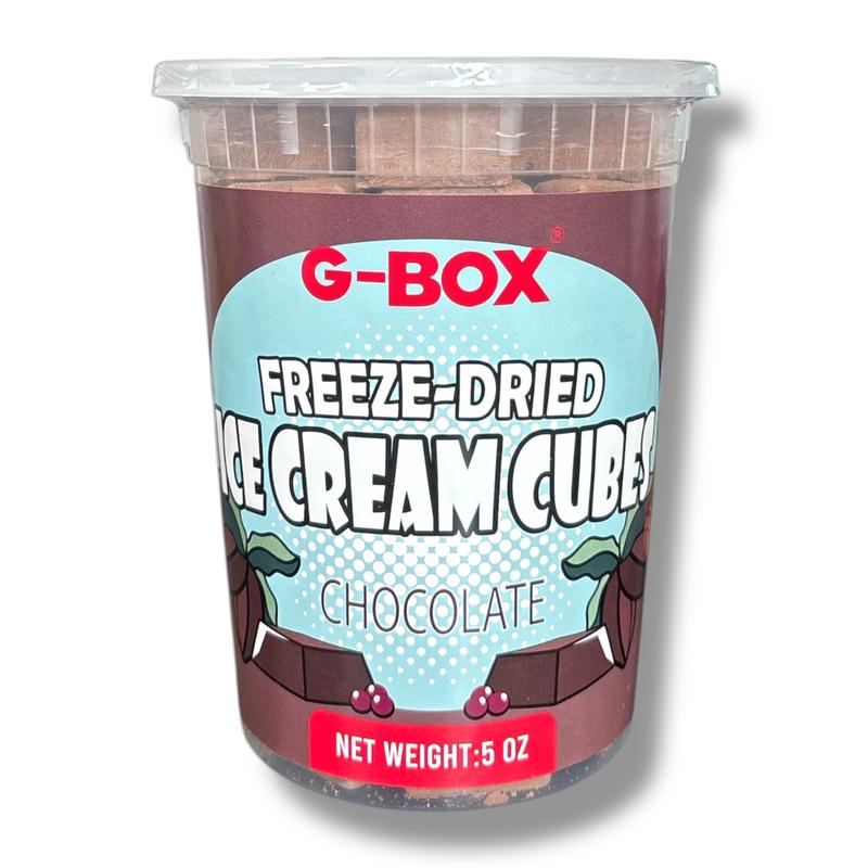 G-Box Freeze Dried Ice Cream Cubes in Air-tight Sealed Container | Vanilla | Chocolate | Snack Dessert