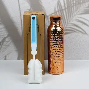 Ayurveda Travel Water Bottle, Food Grade Large Mouth Sports Cup, Portable Car Outdoor Copper Coated Cup, Large Capacity 800ML, Portable Drinkware