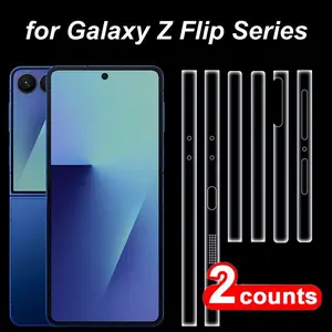 Two-Pack Side Protection Film for Samsung Galaxy Z Flip 7/6, Soft Tpu Edge Frame Protector, Durable Protective Screen Guard Accessory
