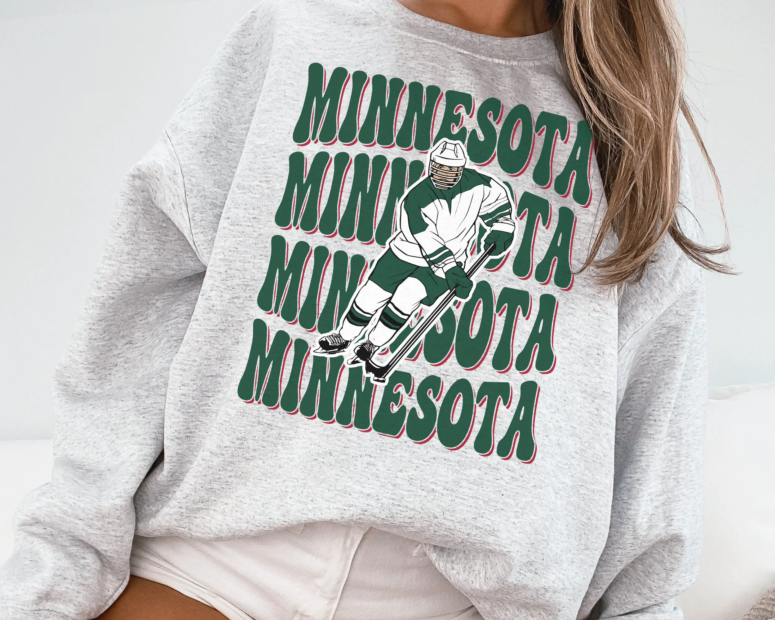 Retro Minnesota Wil Sweatshirt T-shirt Wild Sweater Wild T-shirt Hockey Fan Shirt Vintage Minnesota Ice Hockey Minnesota 2000