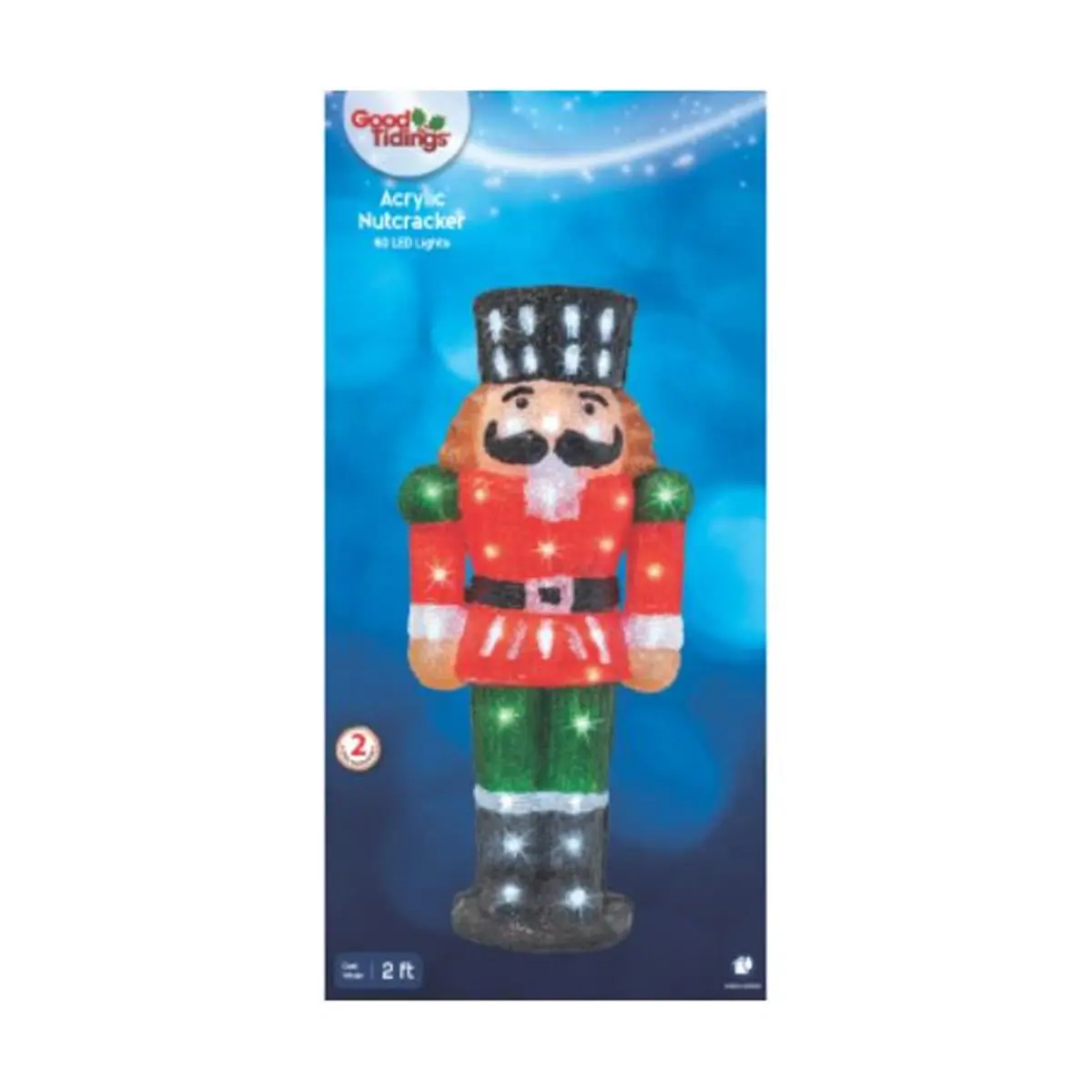 Illumax China Limited G48-9949055 23.6 in. Acrylic Nutcracker LED Lights - Decoration, Glow, Mascot Figurine, Light-Up Feature, LED Effects for Christmas Home Festivities, Glow Led Decorative Lights
