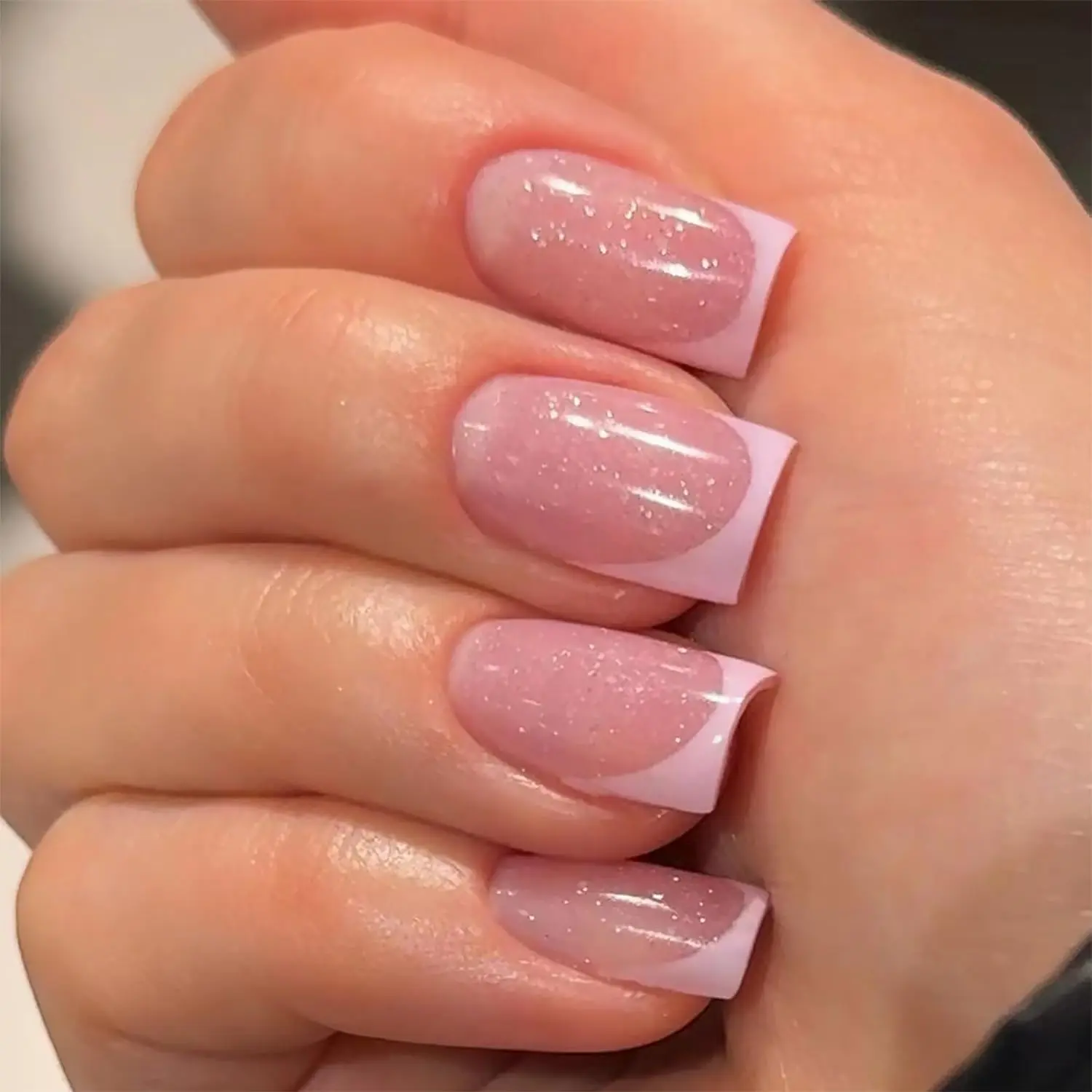 French Tip Fake Nails-12