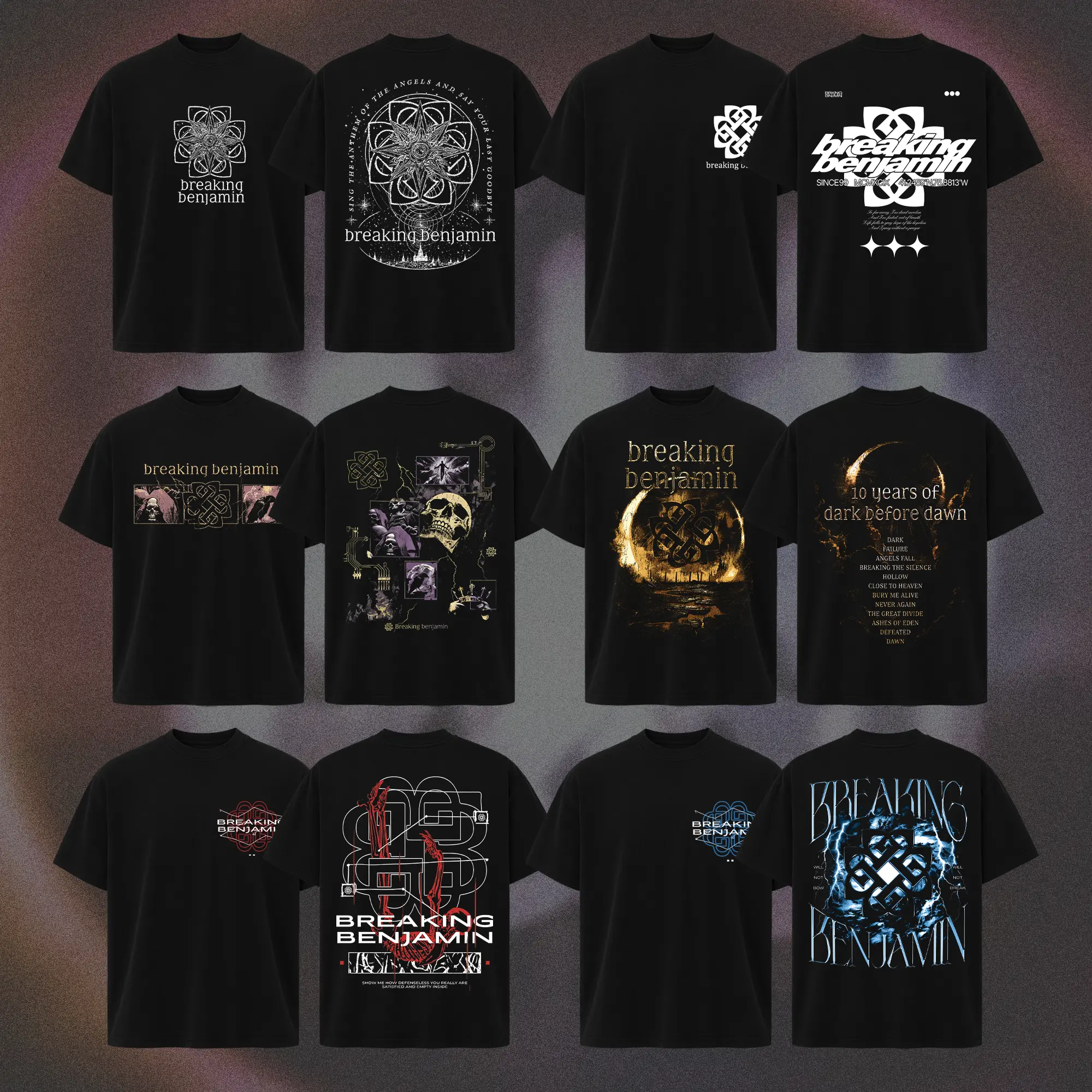Vintage Breaking Benjamin Band T-Shirt Collection, 2026 North American Tour Tee, Classic Alternative Metal Top, Retro 2000s Hard Rock Apparel, Dark Surrealism Themed Shirt For Rock Fans, Gift For Music Lovers, Unisex Casual Daily Streetwear