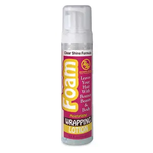 Bronner Bros BB Foam Wrap Lotion - Moisturizing Foaming Wrap with Olive Oil for Natural & Relaxed Hair - Alcohol-Free, No Flaking or Build-Up