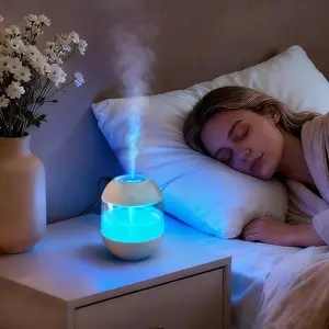 USB Powered Humidifier Night Light, USB Humidifier Machine, USB Aroma Diffuser Humidifier, Ideal for Bedroom, Basement, Living Room, Home, RV/cabin