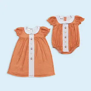 Kids girls Halloween candy cane pumpkin outfit