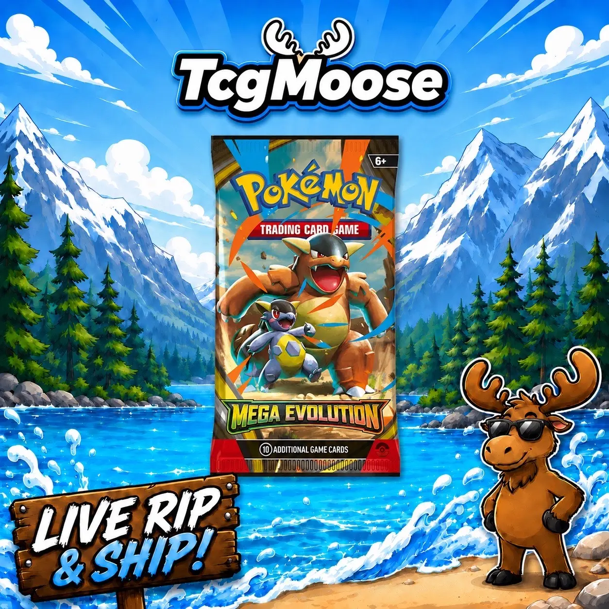 Pokemon Mega Evolution Booster Packs (LIVE RIP)