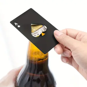5pcs Poker Card Beer Bottle Opener Stainless Steel Credit Card Bottle Opener Bar Tool Kitchen Gadgets Kitchenware Eid Al-Adha Mubarak