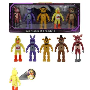 Fnaf Midnight Palace Freddy Bonnie Chica Hors Collectible Figure Set, Jointed Action Figures, Perfect for Collection, Birthday Gift, Easter Gift