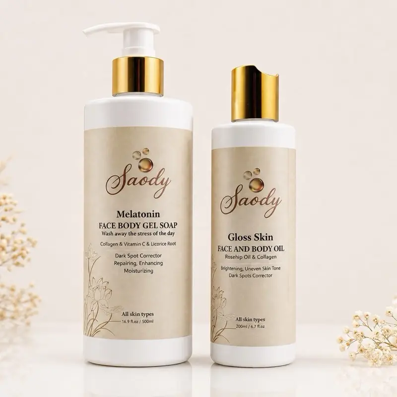 SAODY Glow Skin Bundle – Gel Soap & Body Oil