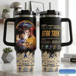 Star Trek 20oz/40oz Tumbler Custom Name Insulated Travel Mug Sci-Fi Movie Theme Stainless Steel Coffee Cup Gift