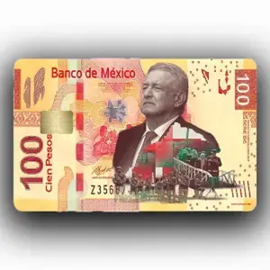 all pesos of amlo debit card stickers