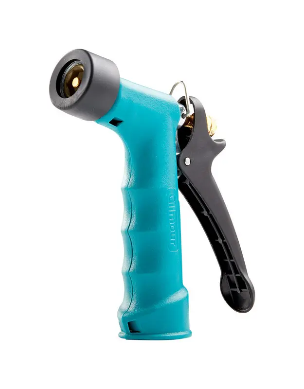Gilmour 7679079 Metal Body Handheld Shower Head - Front Threaded Nozzle for Hoses, Rear Trigger, Hot/Cold Dual Shower & Stream Functions, 0.4 lbs