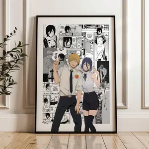 PRINTED POSTER Chainsaw Man Reze Arc, Denji Manga Panels Poster: Anime Print Unframed