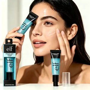 E.L.F. Power Grip Primer - 1 Pack Drugstore Hydrating Makeup Base and Primer, Lightweight Gel Formula, Flawless Sheer Finish, Medium Coverage, Cruelty-Free, All Skin Types, Invisible Color, Extra Smoothing, Moisturizing Clear Cosmetic, Hydrating Makeup