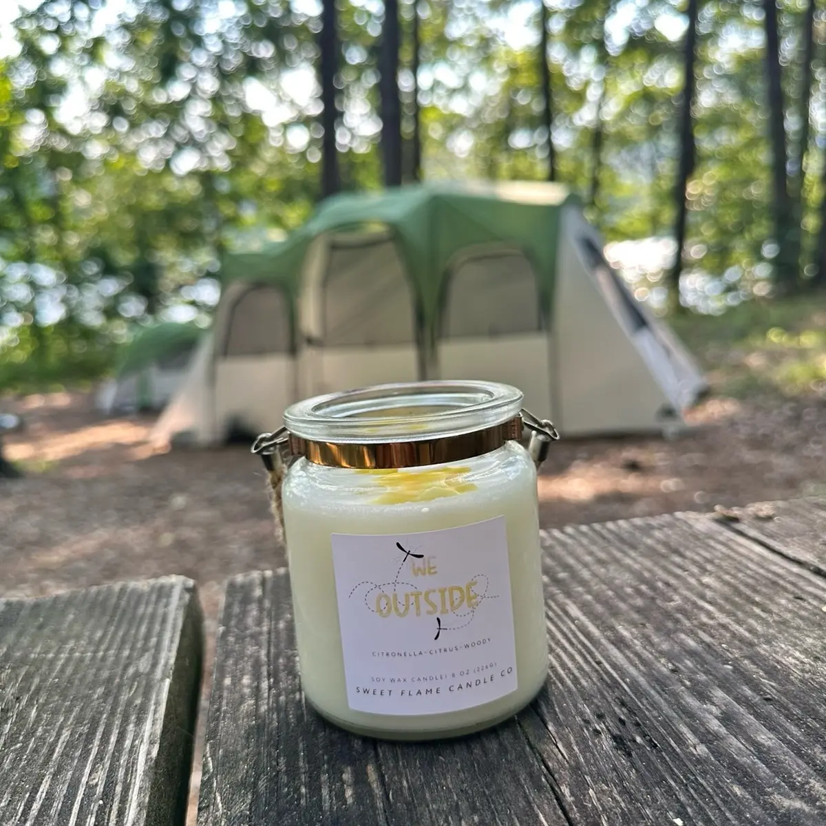 Citronella Candle, Bug Repellent, Outdoor Candle, Citrus Scent, Home Decor Decorative Flower