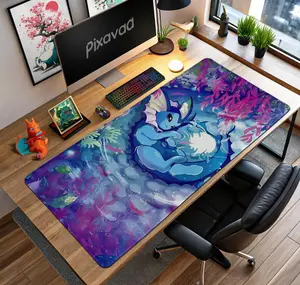 Dreamy Vaporeon Underwater Mouse Pad – Water Desk Mat, Ocean Fantasy Setup, Eeveelution Gift, Anime Gaming Decor