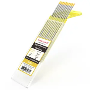 YESWELDER TIG Welding Tungsten Electrode - 1.5% Lanthanated .040" 1/8" 1/16" 3/32" x 7" (Gold, WL15/EWLa-1.5) 10-pk