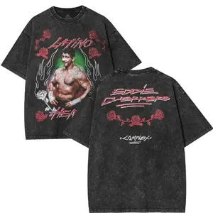 VINTAGE TEE, WWE EDDIE GUERERRO LATINO HEAT TEE BLACK, Wrestler Shirt, WWE Shirt, Tee, Unisex T-Shirt, men gifts Menswear Underwear graphic Top Seamless graphic  tee graphic  hoodies