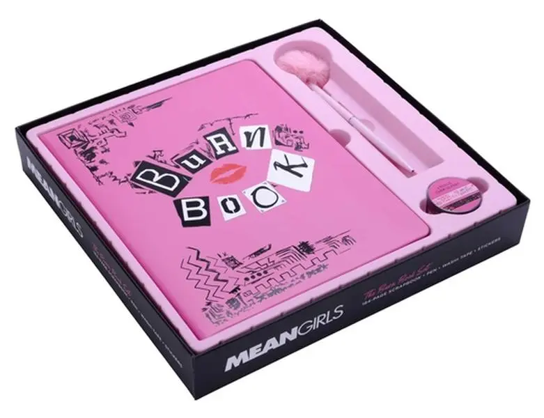 Mean Girls Burn Book Scrapbook Set - Hardcover Book, Insights, Mixed Media Literature & Art Product for Painting & Design Enthusiasts