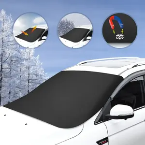 Magnetic All-Weather Car Windshield Cover, for Ice And Snow, Frost Guard, Sun Shield, Privacy Protection, Windshield Sun Shade - Heavy-Duty Windshield Snow Cover with Magnetic Attachment, Anti-Scratch, Anti-Snow, Frost, Suitable for All-Seaso