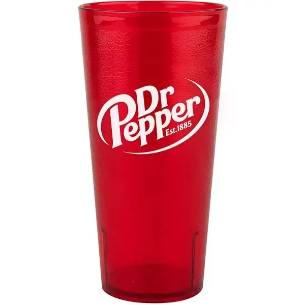 Dr Pepper Cups Classic Red Tumblers Durable Dishwasher Safe BPA Free Made in the USA Drinkware Reusable Mexican