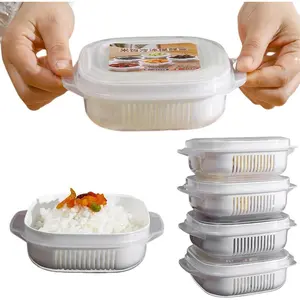 2 Pieces Microwave Bowls with Lids Small Microwave Steamer for Vegetables Microwave Cookware Microwave Safe Bowls Ramen Bowl Salad Dishes Food Container for Kitchen Tableware
