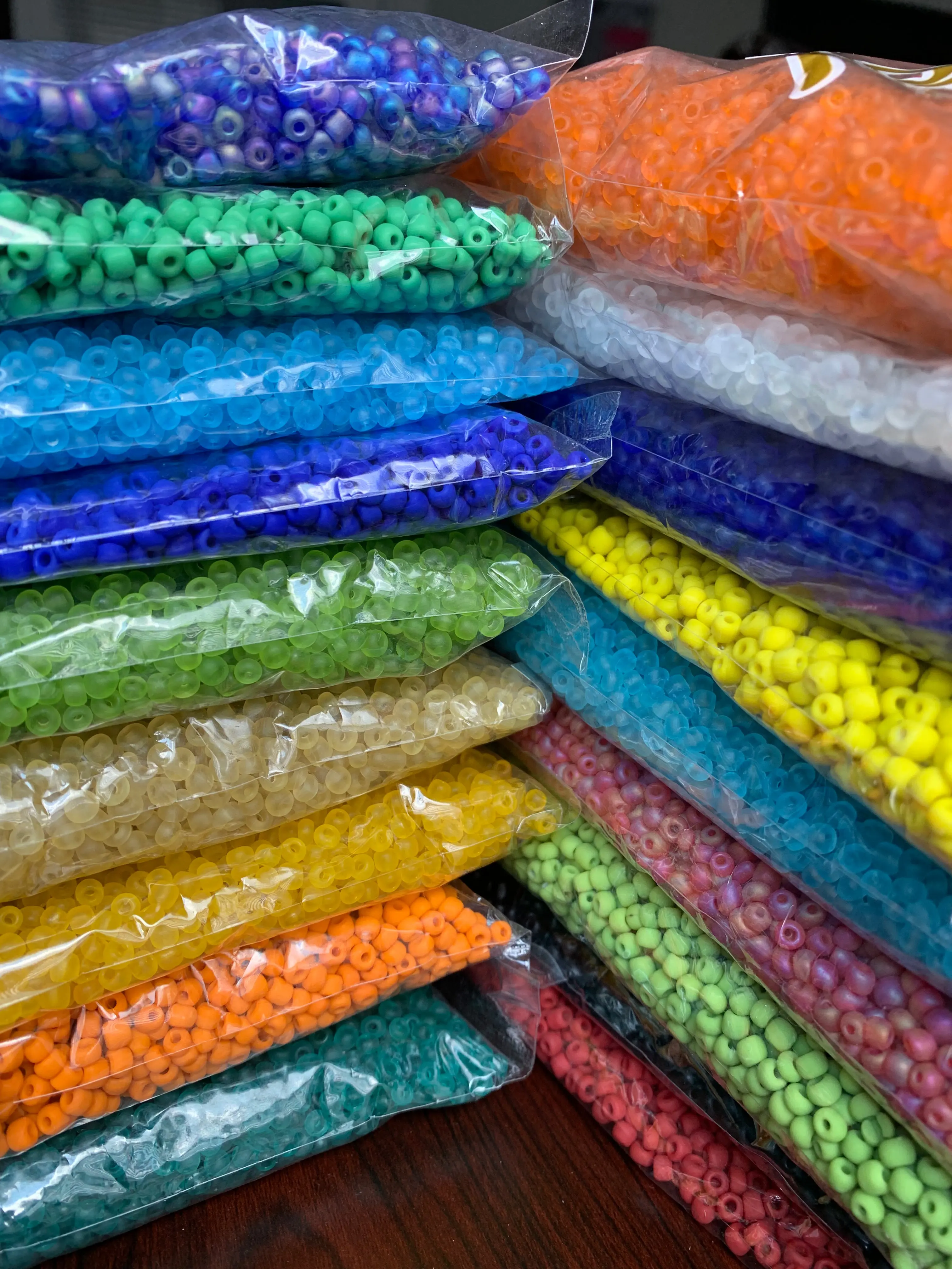 4mm- 6/0 Frost Glass Seed Beads For Jewelry Making,  DIY Waist beads, Bracelet Necklace Earrings, Beaded Jewelry, Embroidery 450 grams