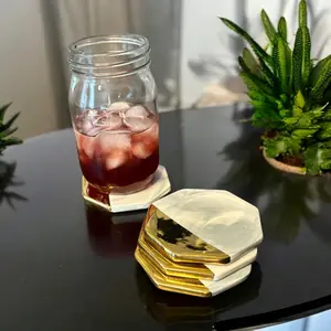 Marble Ceramic Coasters- Set of 2 decorative coaster