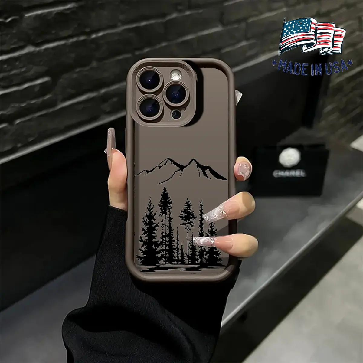 Vintage Mountain Pine Forest Nature Aesthetic Phone Case, Shell, Casing for iPhone 17-11, XR, XS Plus, Air & Samsung Galaxy S25-S22, A71, A56-A53, A52 - Slim, Shockproof, Anti-Drop, Protective Soft TPU Durable Cover, Fashion Gift for Protection, Accessori