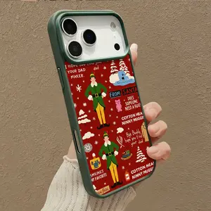 Fun Christmas Elf Movie Elements Pattern Magnetic Phone Case Supports Wireless Charging for iPhone 17 Air 16 15 14 Pro Max 13 12 11 XR XS Plus E Shockproof Non Slip Protection phone case