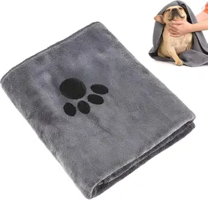 Dog Towels for Drying Dogs Large, Absorbent Microfiber Dogs Bath Towel, 40 x 24 Inch Soft Pet Grooming Towel, Dog Shower & Bath Supplies(Grey)