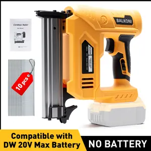 (No Battery) BALKONI Cordless Nail Gun Compatible with Dewalt 20V Battery, 18 Gauge Electric Nail Gun