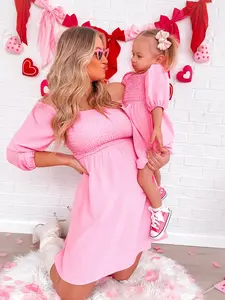 Easter Light Pink Matching Dresses, mommy and me, mathching outfits, mothers day matching dresses