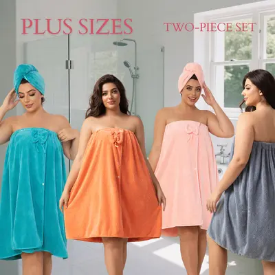 Microfiber Towel Women's Plus Size Bath Wraps Wearable Towel - Main Image