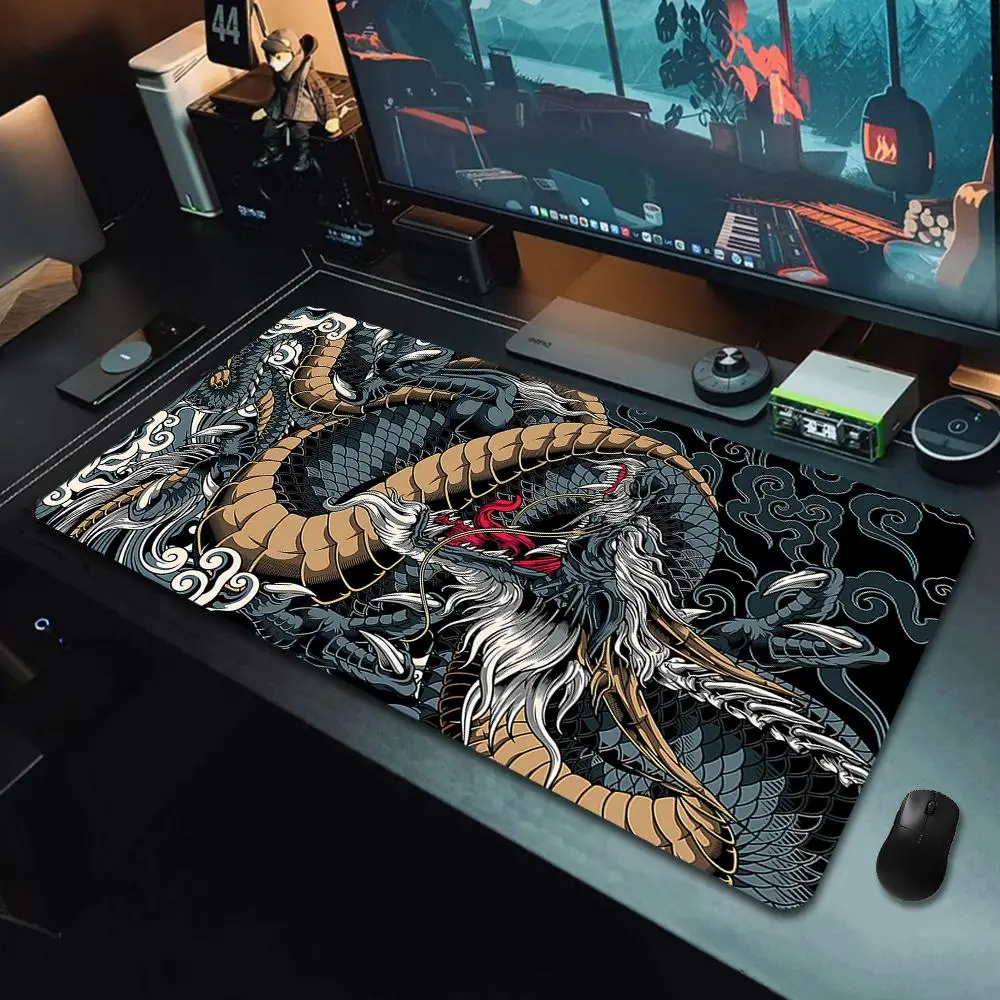 Dragon Pattern Mouse Pad, Large Non-slip Laptop Mouse Pad, Suitable for Games, Desks, Computers