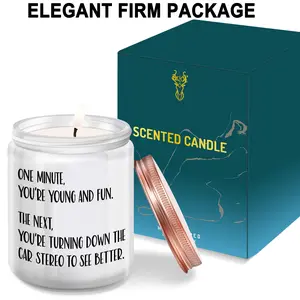 Lemongrass Sage Candles 40th 50th 60th 70th Birthday Gift for Women Men - Happy Funny Mom Dad Birthday Gifts- 40 50 60 70 Year Old Gifts for Wife Husband
