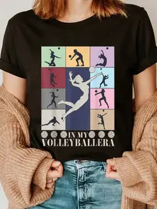 In My Volleyball Era Retro Vintage Volleyball Sport Game Day Summer Casual Shortsleeve Cotton T-Shirt
