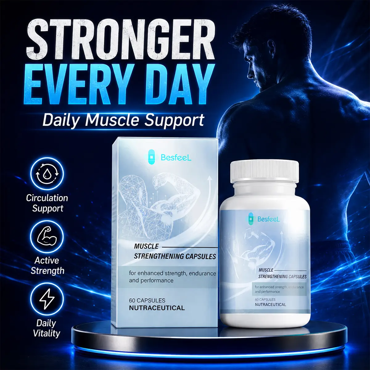 Muscle Support Supplement | Boost whole-body vitality, increase stamina, and help you get stronger
