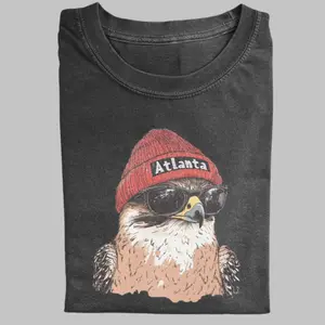 Atlanta Football Mascot Vintage Graphic Tees, Freddie Falcon Tshirt, Mascot T-Shirt, Unisex Rugby Gift Shirts Top Menswear Womenswear Streetwear