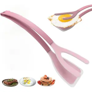 Silicone Egg Flipper Spatula Tongs (Set of 1) – Non-Stick 2-in-1 Grip & Flip Kitchen Tongs for Pancakes, Fish, Eggs, and More – Heat Resistant Cooking Tool