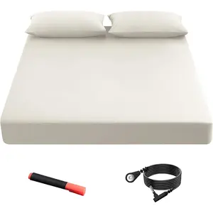 Grounding Sheet,90% Cotton + 10% Silver Fiber, Improves Sleep, Healthy Sleep(White, (78.1 * 80.1 * 15.1 inch))